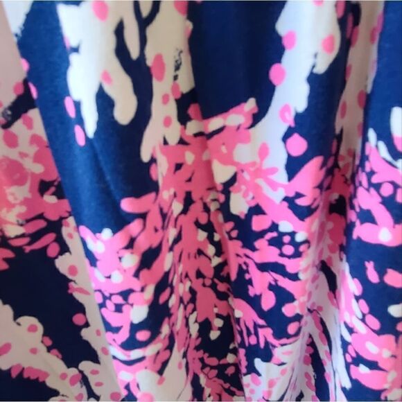 Lilly Pulitzer Gianni Romper Tie back Halter Shorts XS Blue Pink Style 2… - Picture 4 of 10